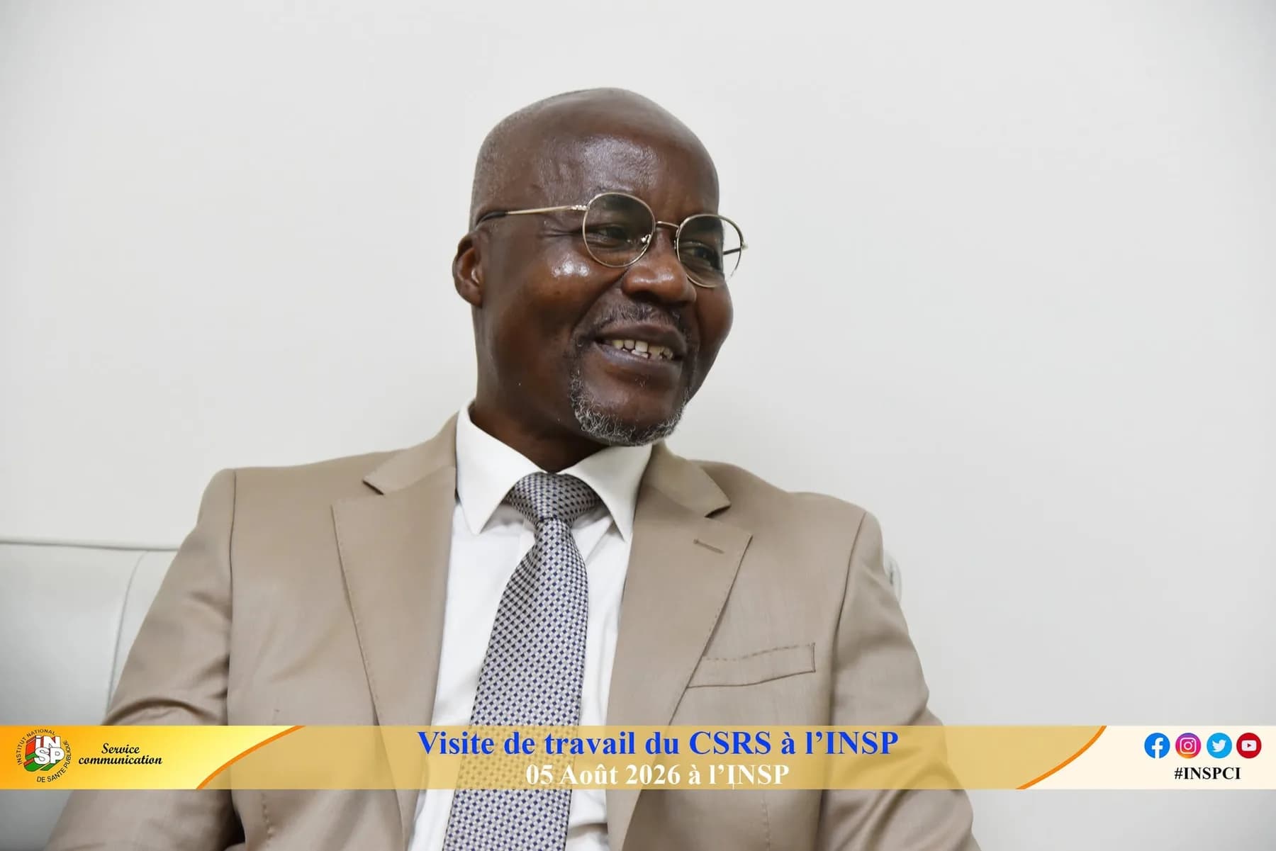 Visite du DG du CSRS à l'Institut National de Santé Publique à Adjamé