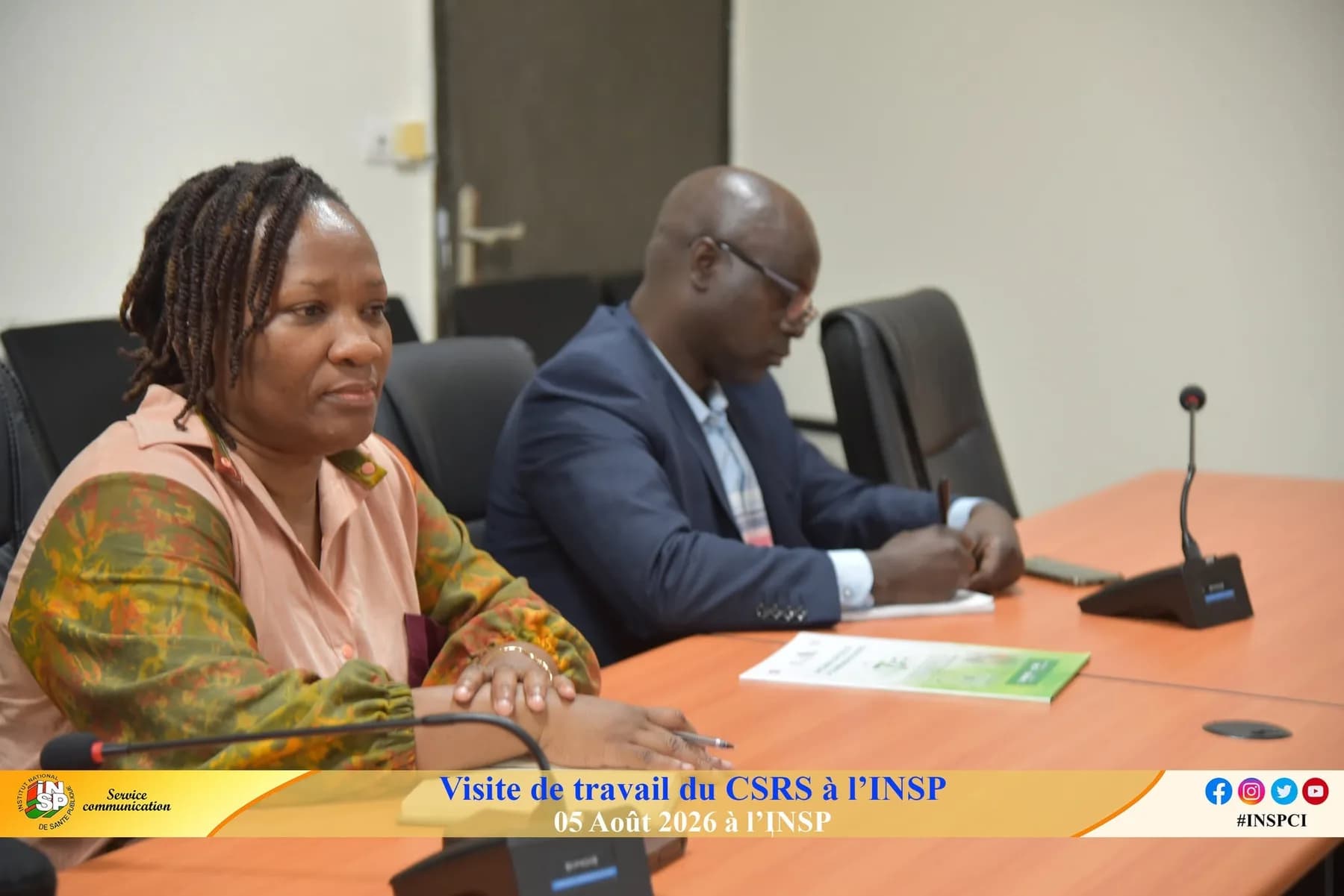 Visite du DG du CSRS à l'Institut National de Santé Publique à Adjamé