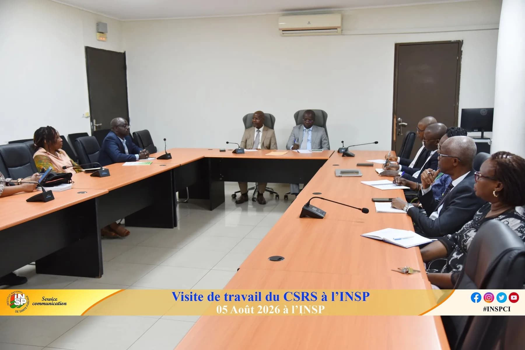 Visite du DG du CSRS à l'Institut National de Santé Publique à Adjamé