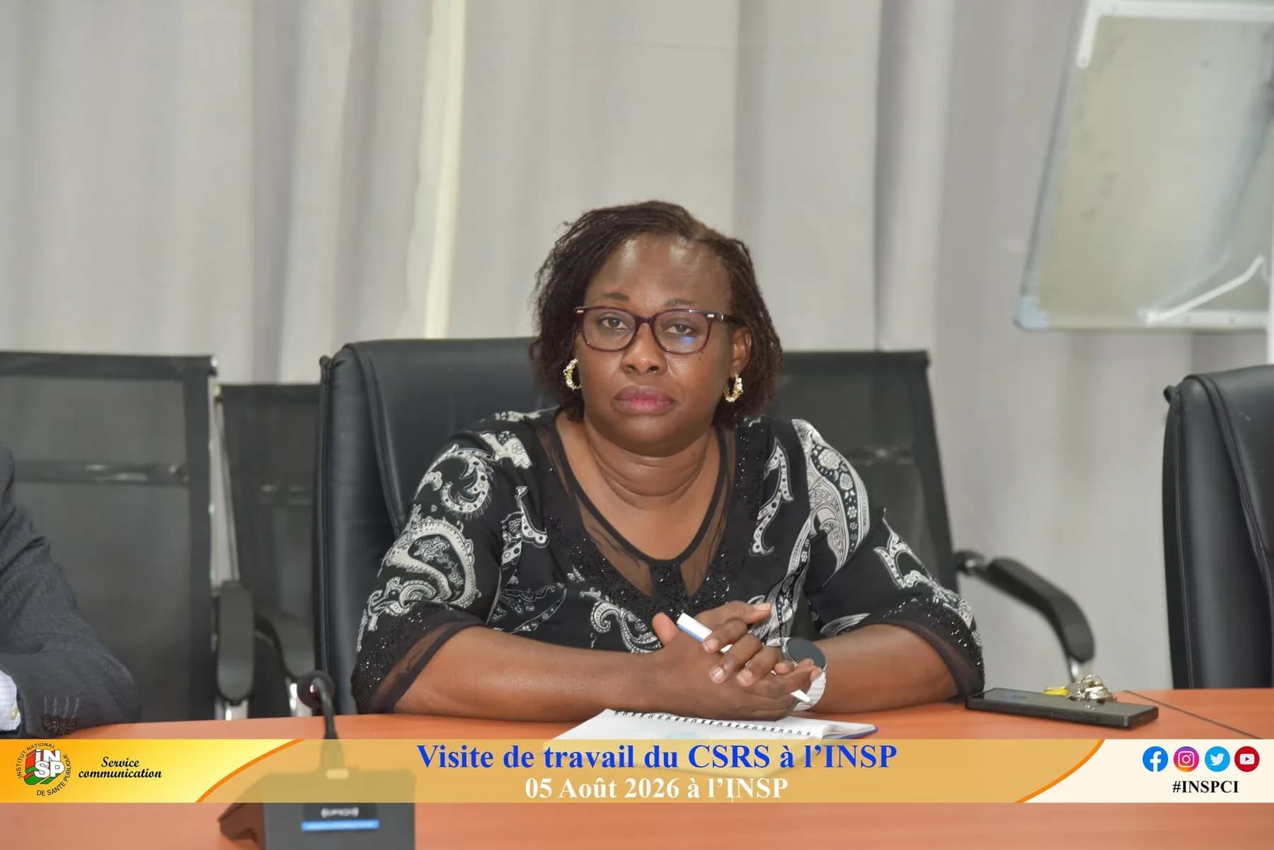 Visite du DG du CSRS à l'Institut National de Santé Publique à Adjamé