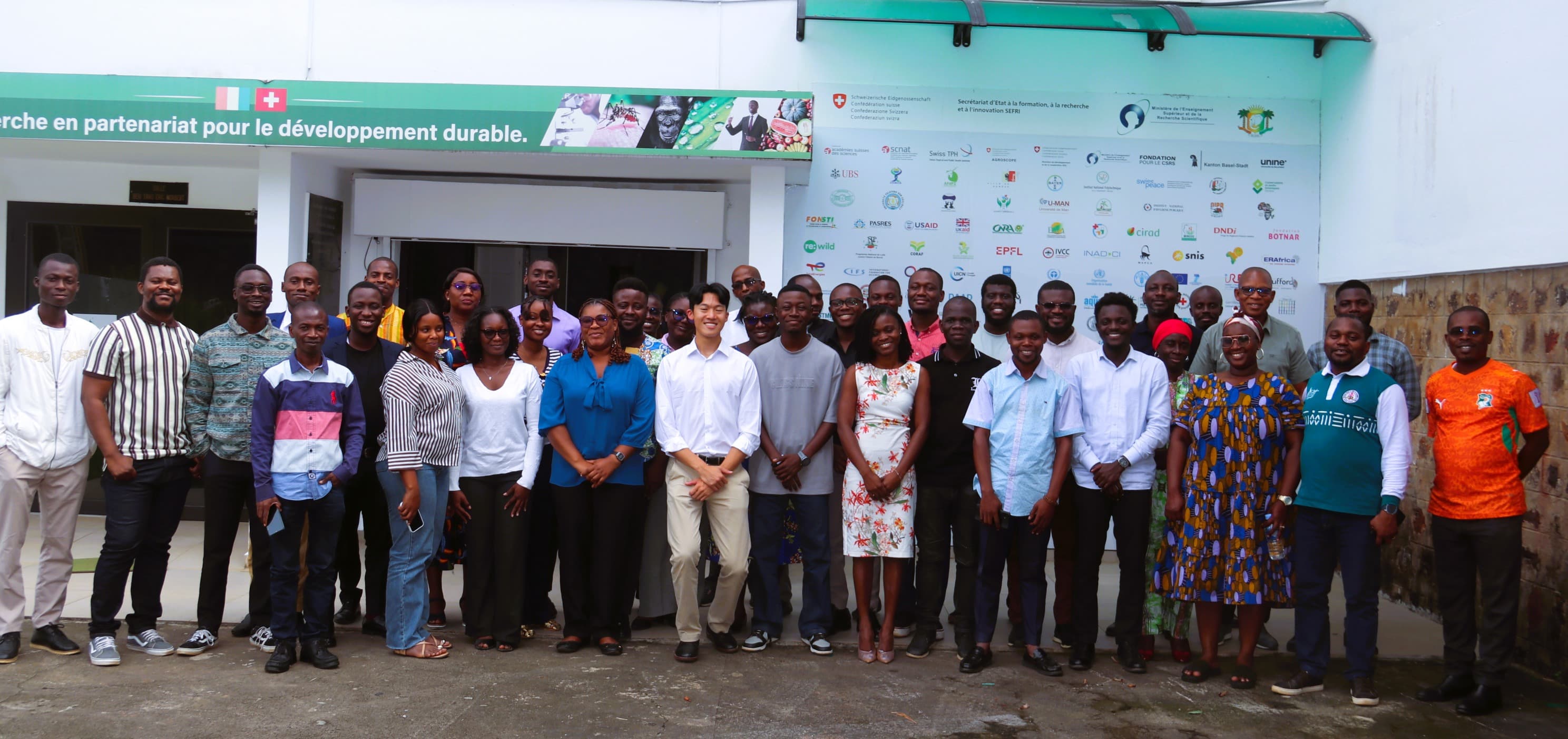 Group photo of participants in the QGIS training session.